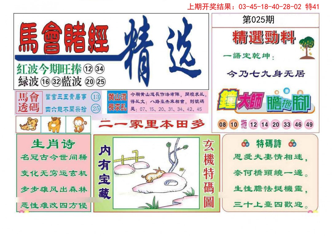 025期赌经精选[图]