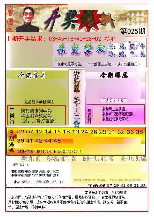 025期开奖爆料(新图推荐)[图]
