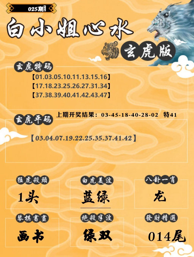 025期白小姐玄虎[图]