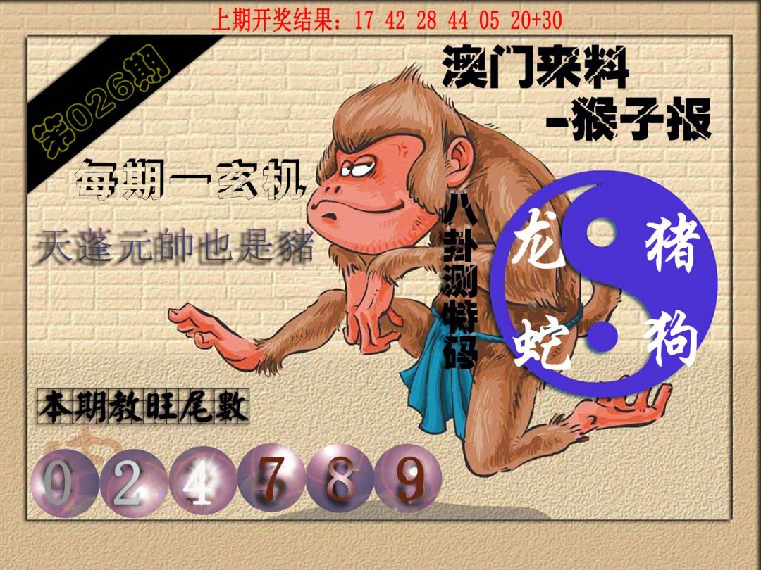 026期(来料)猴报[图]