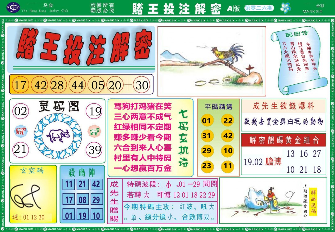 026期赌王投注解密[图]
