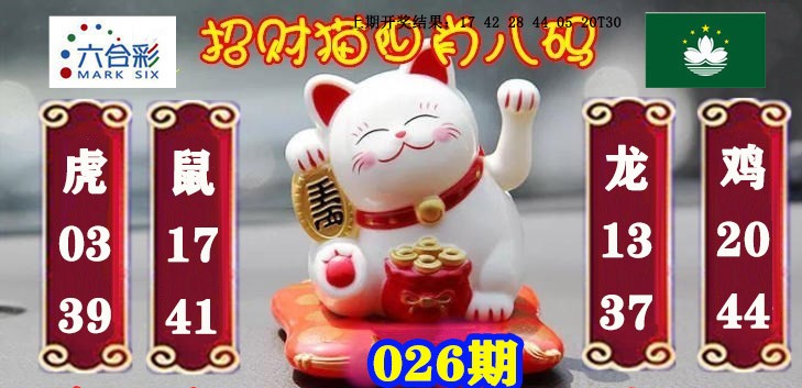 026期招财猫四肖八码[图]