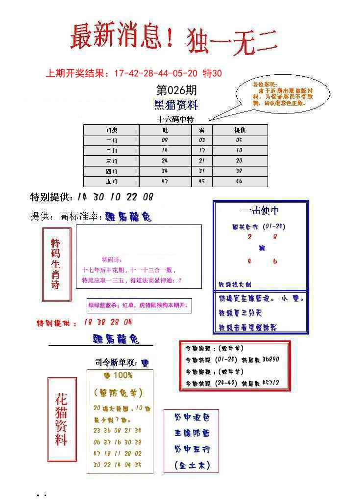 026期独一无二[图]