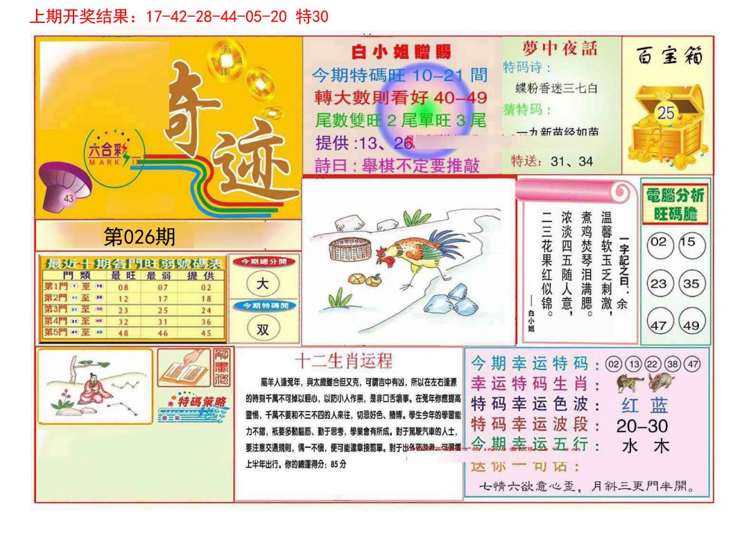 026期九龍奇迹A(推荐)[图]
