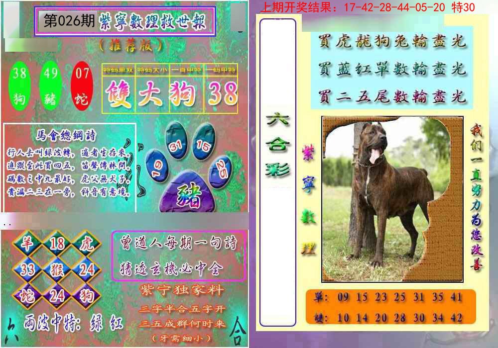 026期数理救世报[图]