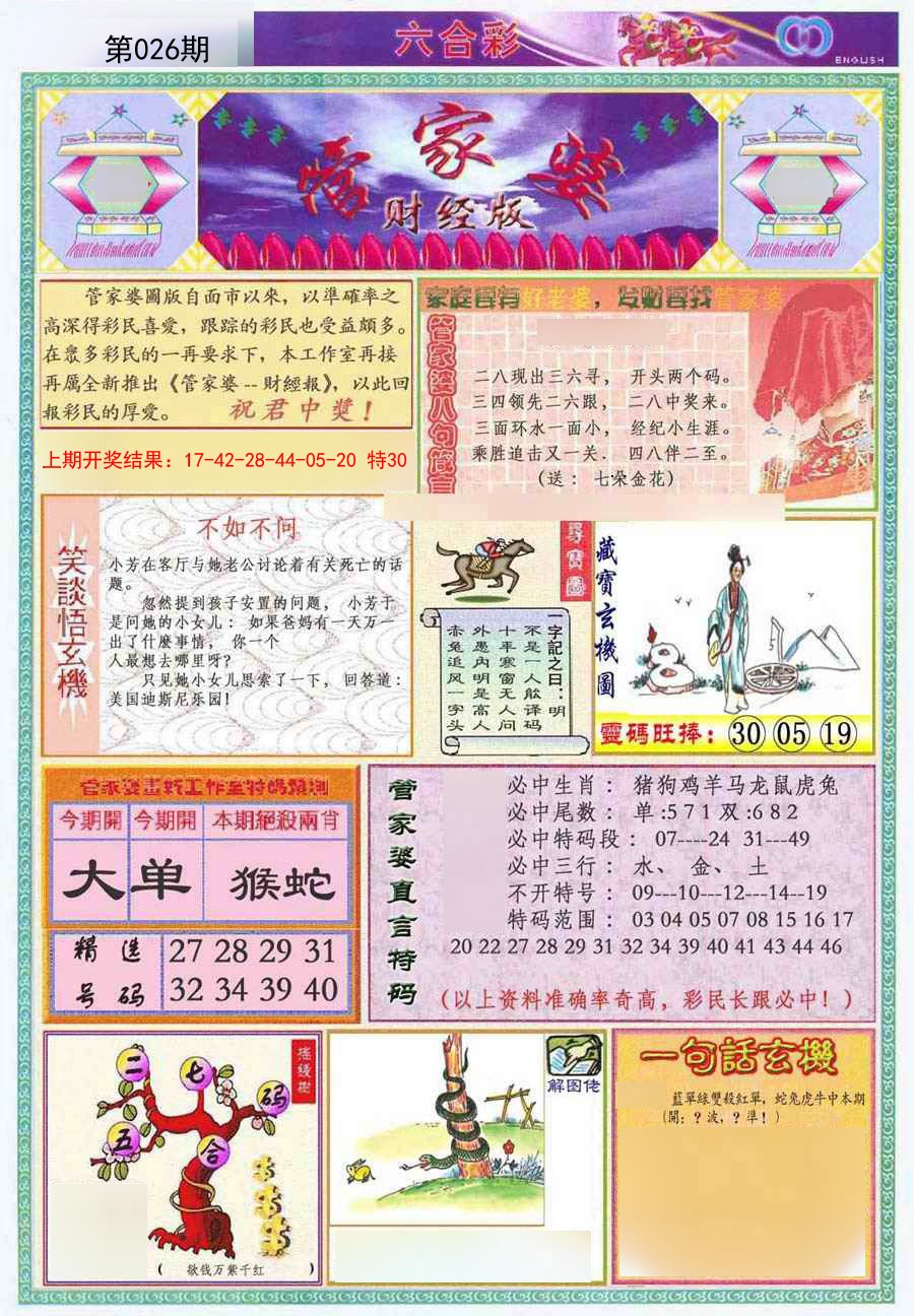 026期管家婆财经版[图]