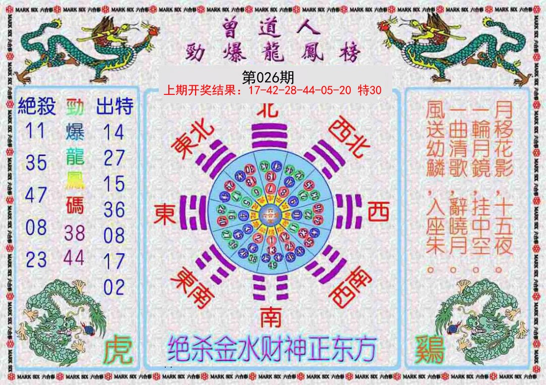 026期曾道人劲爆龙凤榜[图]