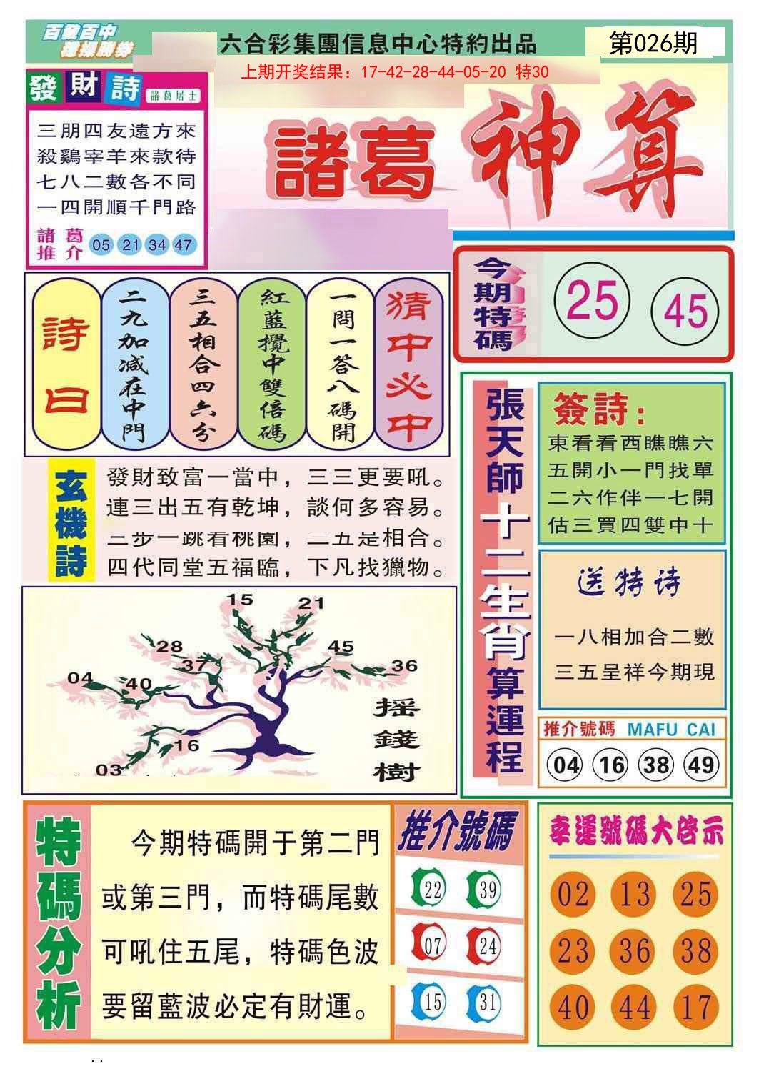 026期诸葛神算[图]