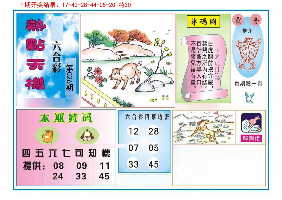 026期热点天机[图]