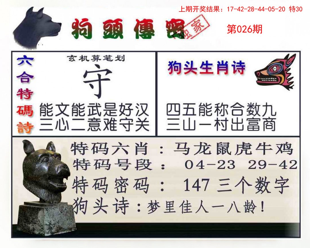 026期狗头传密[图]