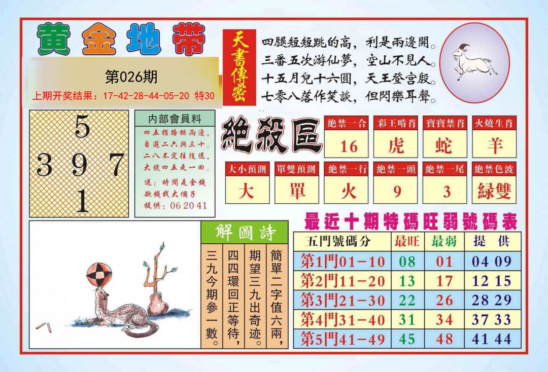 026期黄金地带[图]