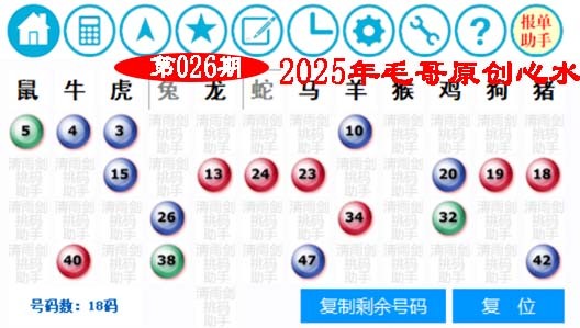 026期毛哥心水[图]