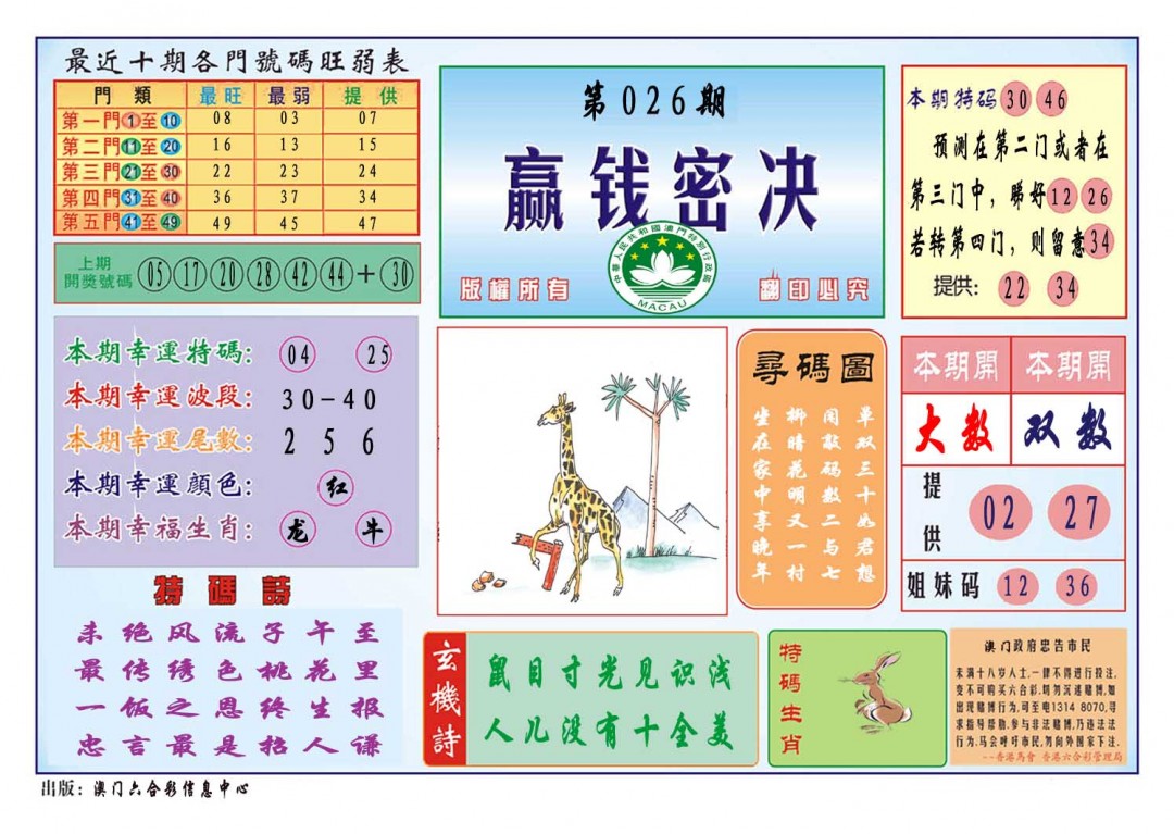 026期赢钱秘诀[图]