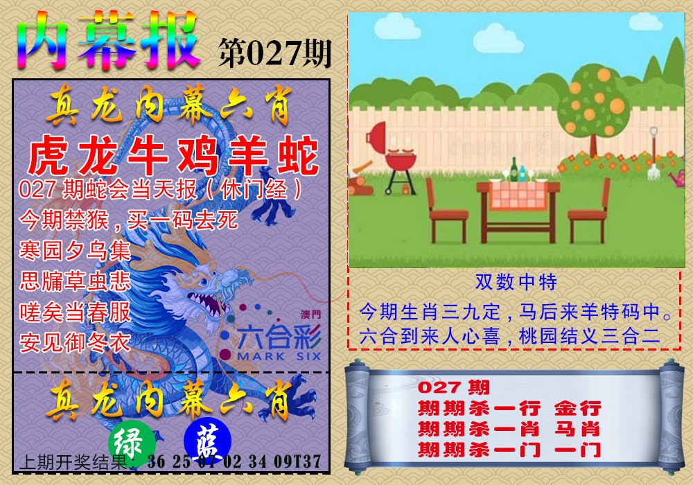 027期真龙内幕报[图]