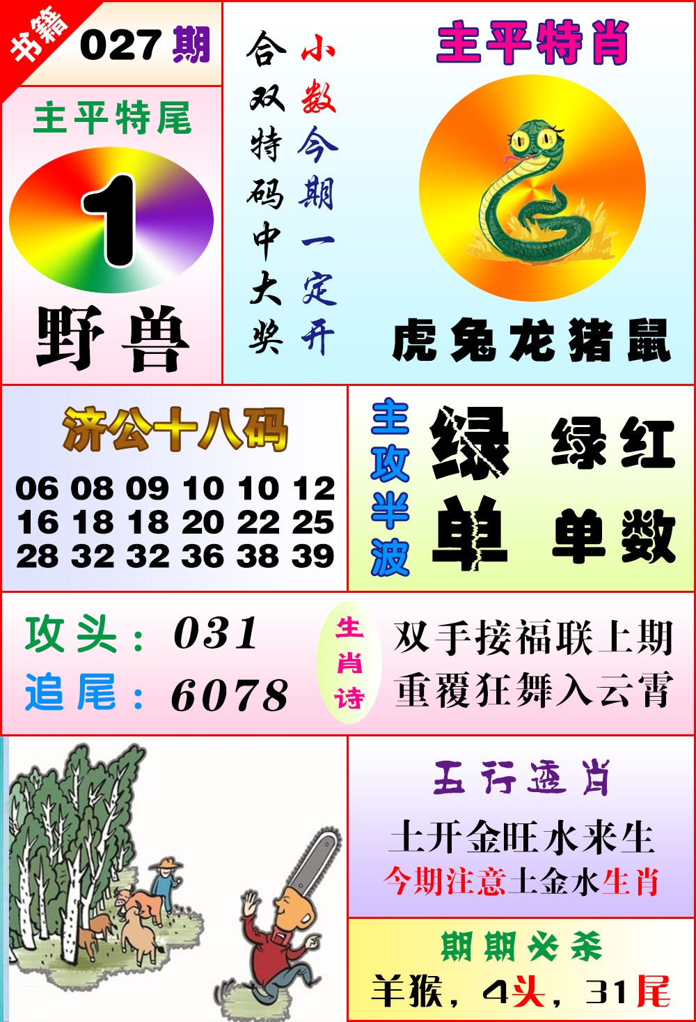 027期澳门狗头铡[图]