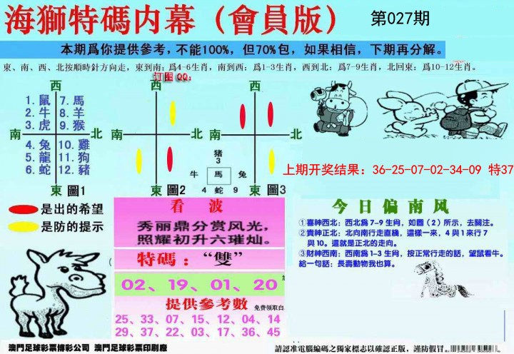 027期另版海狮特码内幕报[图]
