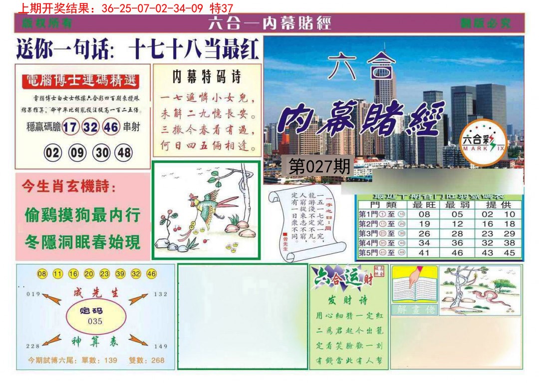 027期内幕赌经[图]