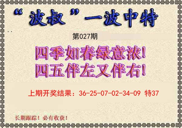 027期波叔一波中特[图]