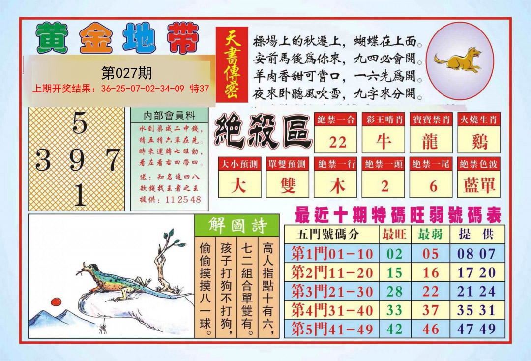 027期黄金地带[图]