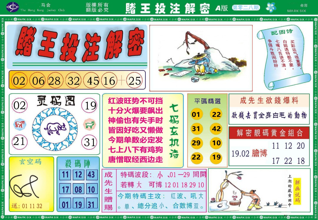 028期赌王投注解密[图]