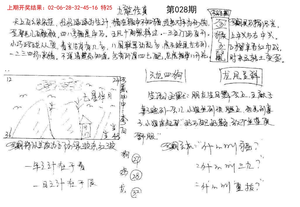 028期手写九龙内幕[图]