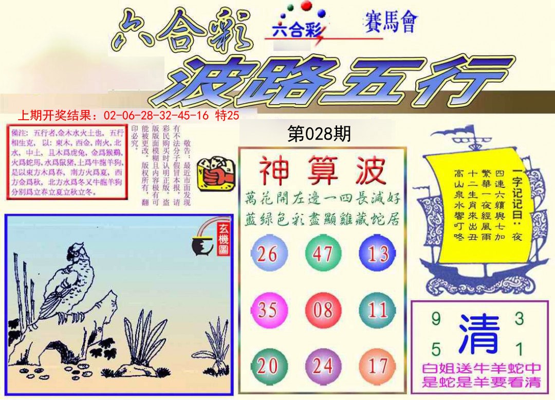 028期波路五行[图]