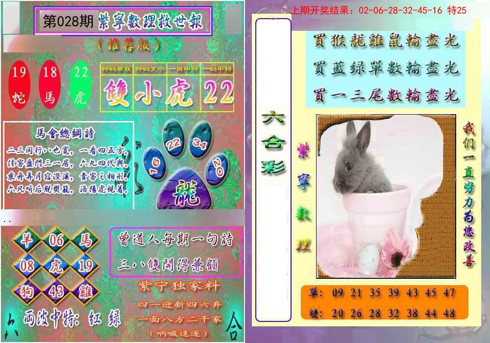 028期数理救世报[图]