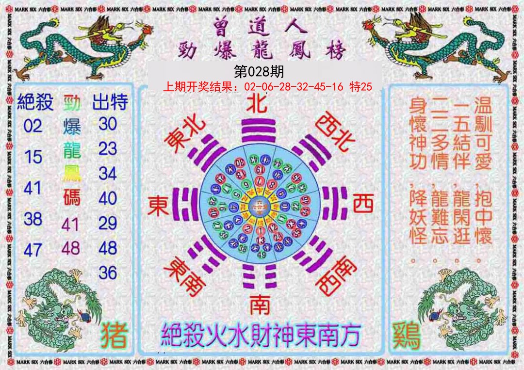 028期曾道人劲爆龙凤榜[图]