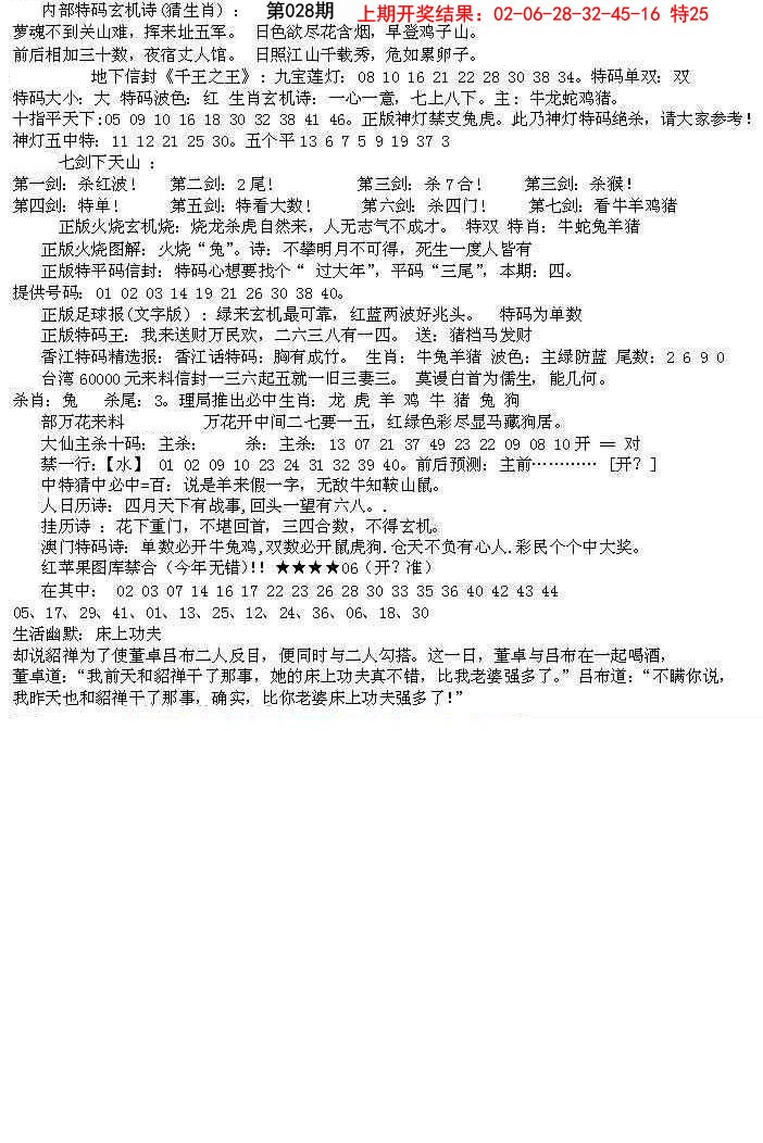 028期五星报B[图]