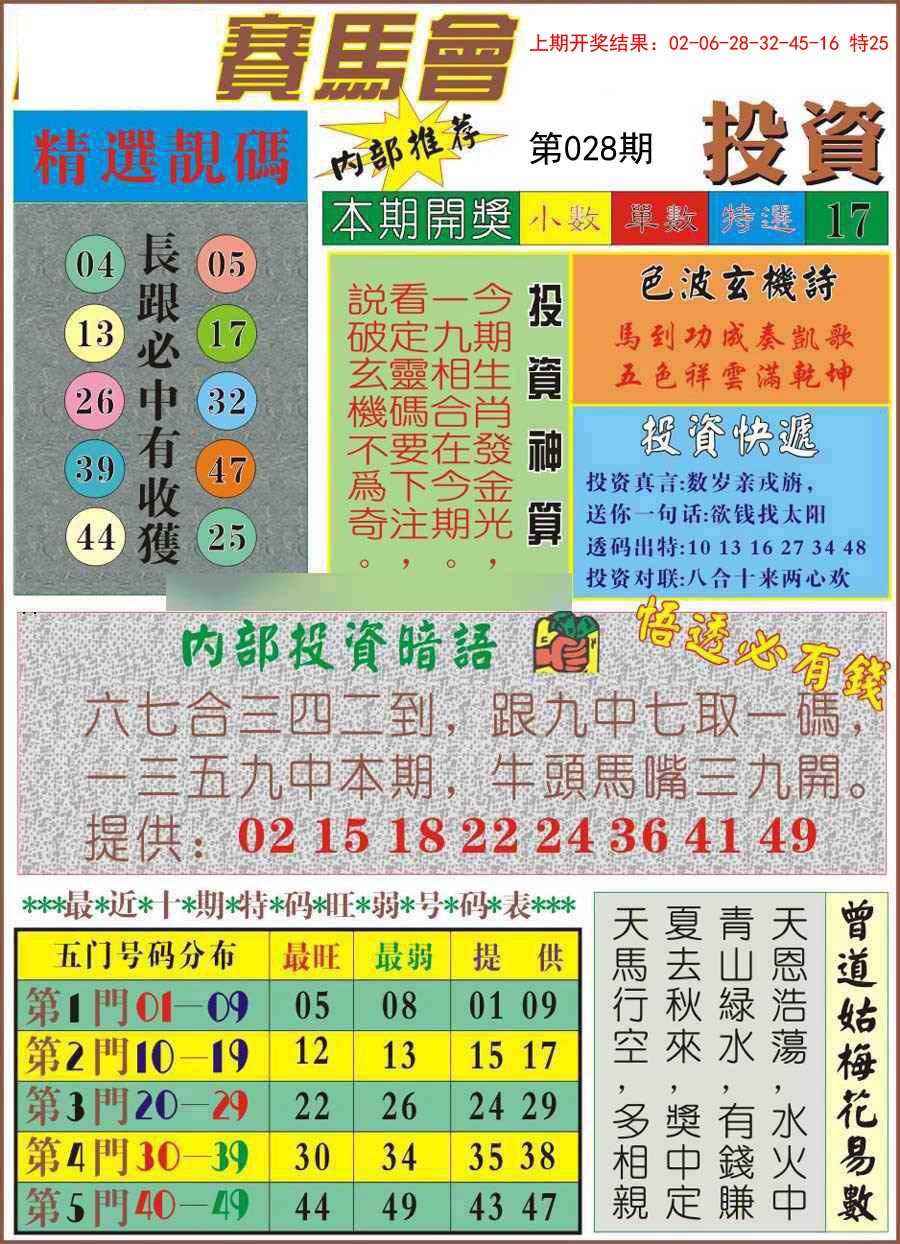 028期马会投资[图]