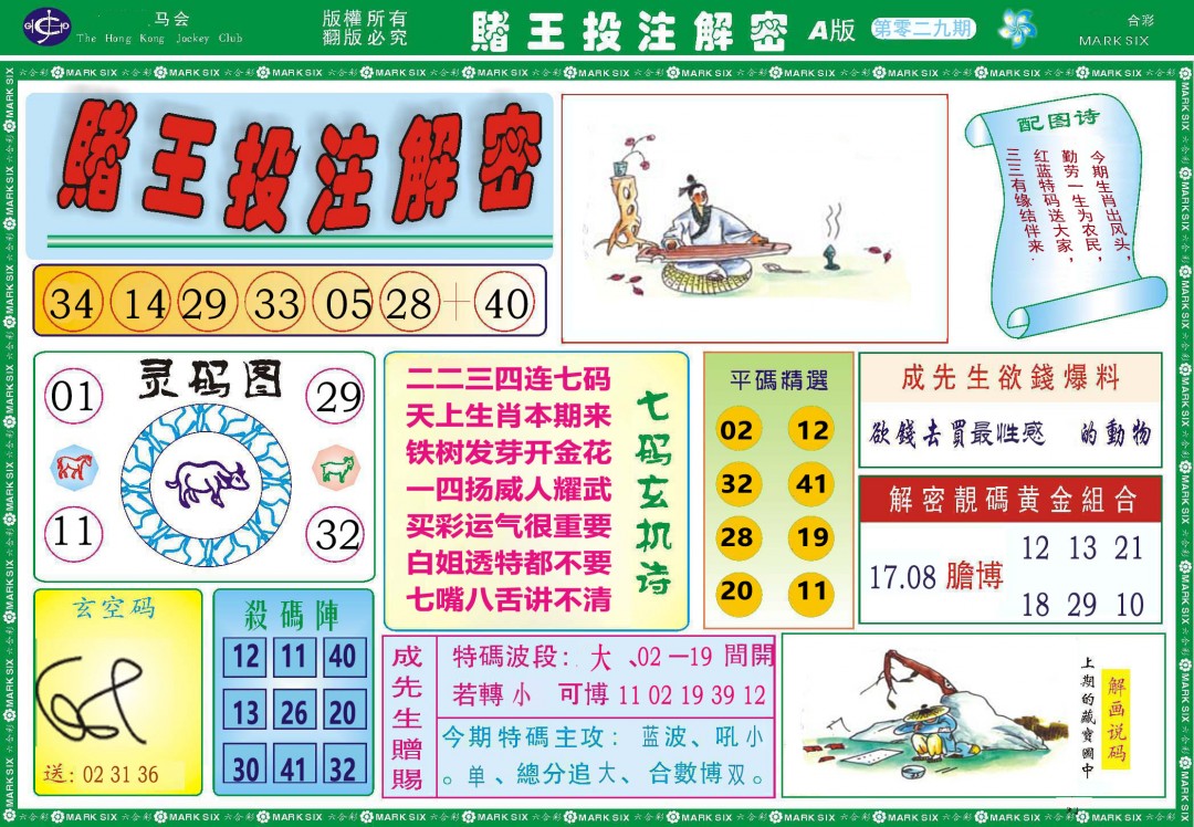 029期赌王投注解密[图]