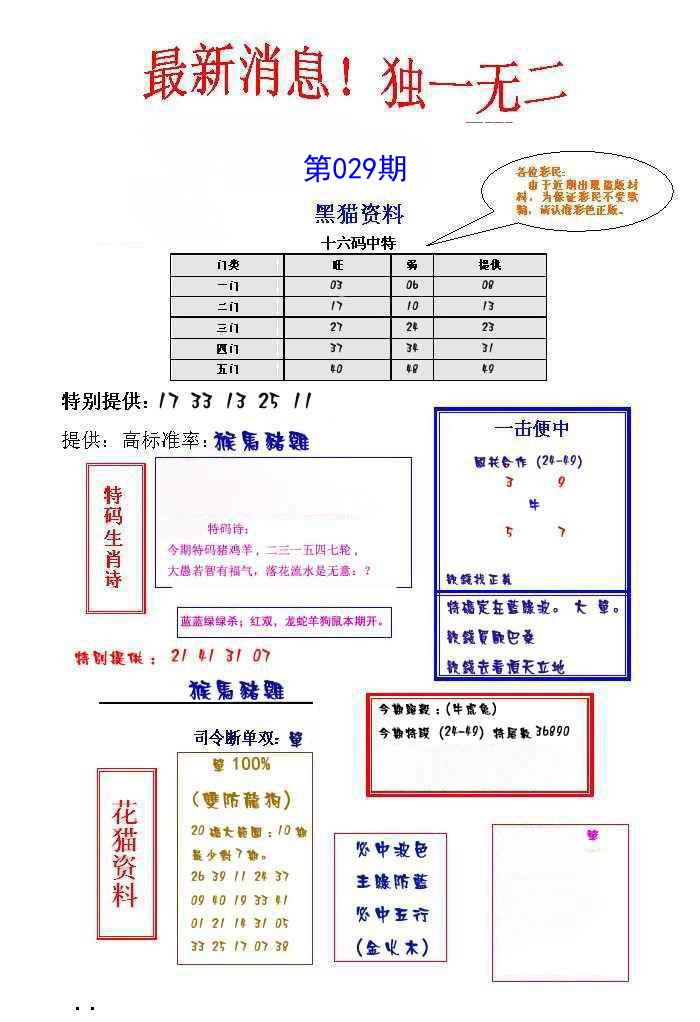 029期独一无二[图]