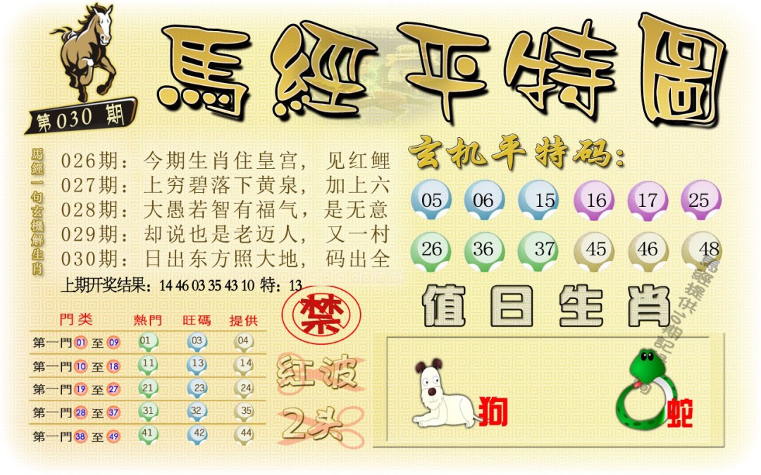 030期马经平特图[图]