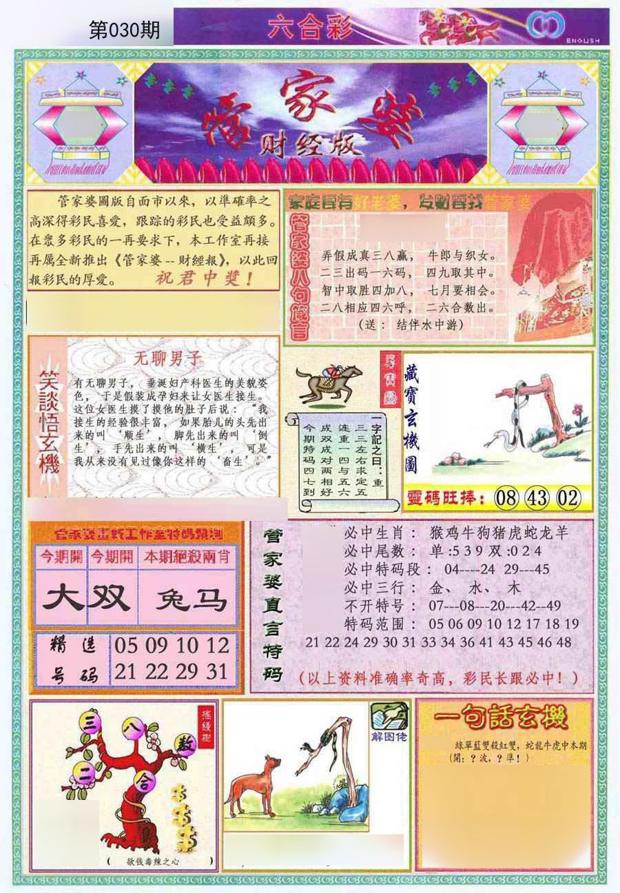 030期管家婆财经版[图]