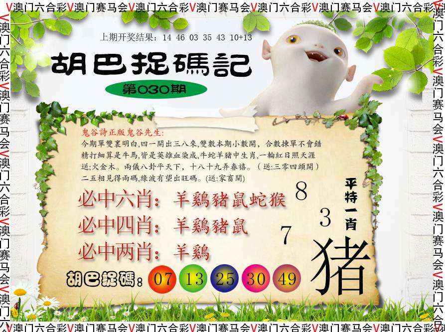 030期胡巴抓码记[图]