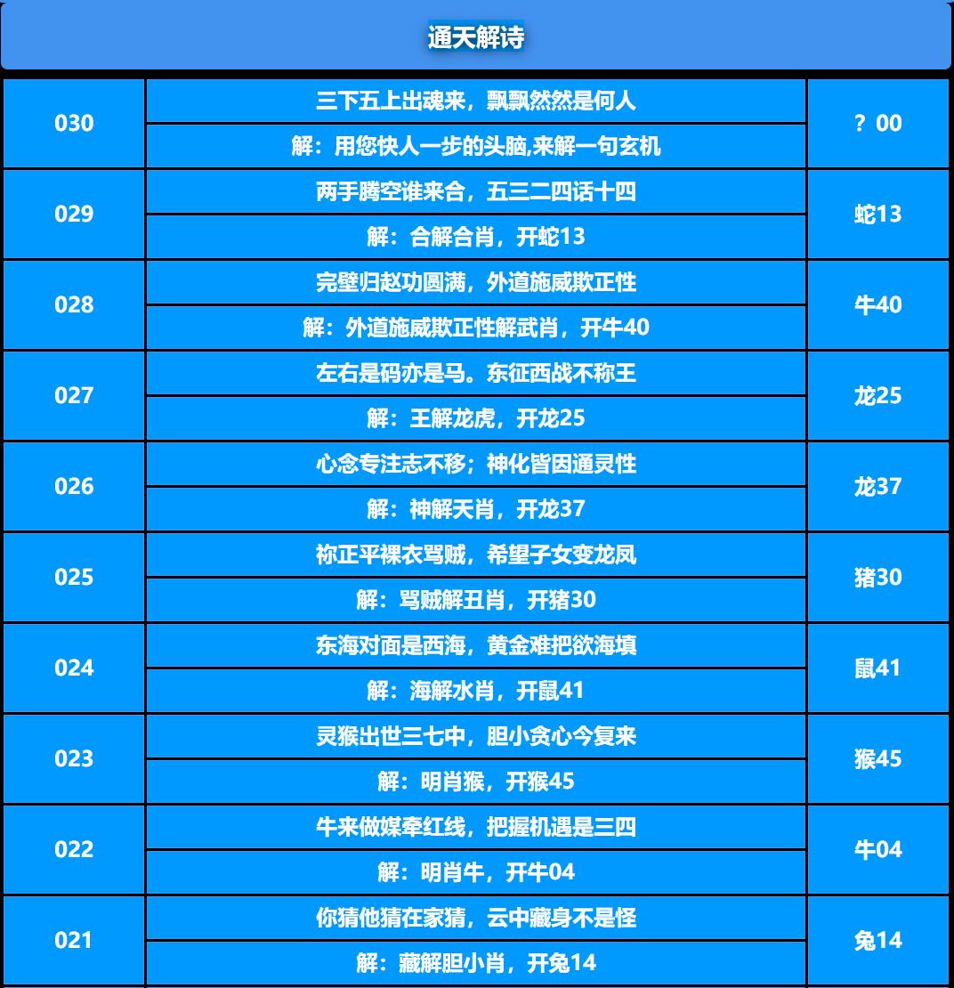 030期通天解诗[图]