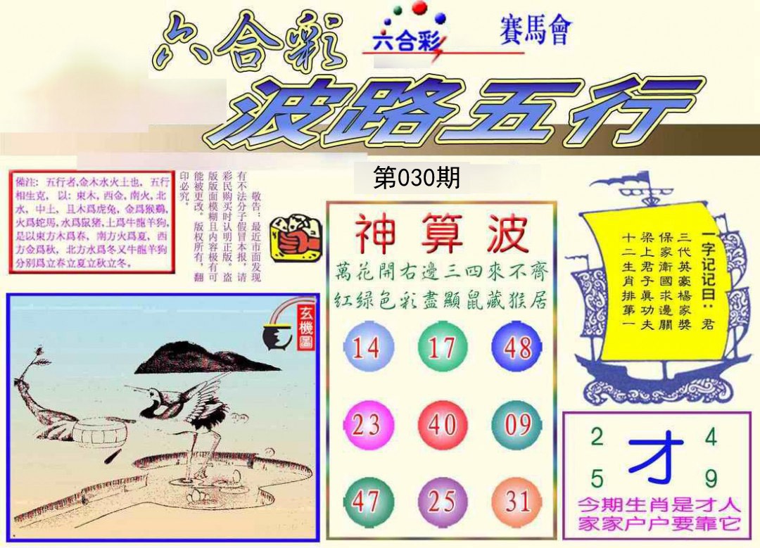 030期波路五行[图]