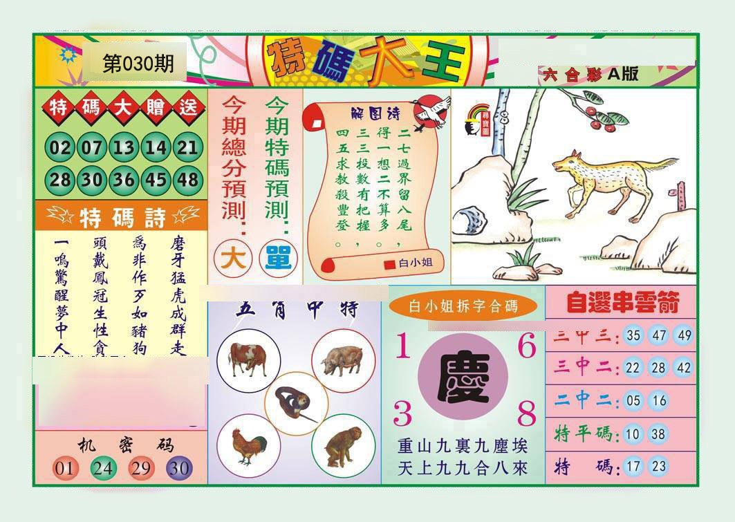 030期特码大王A[图]
