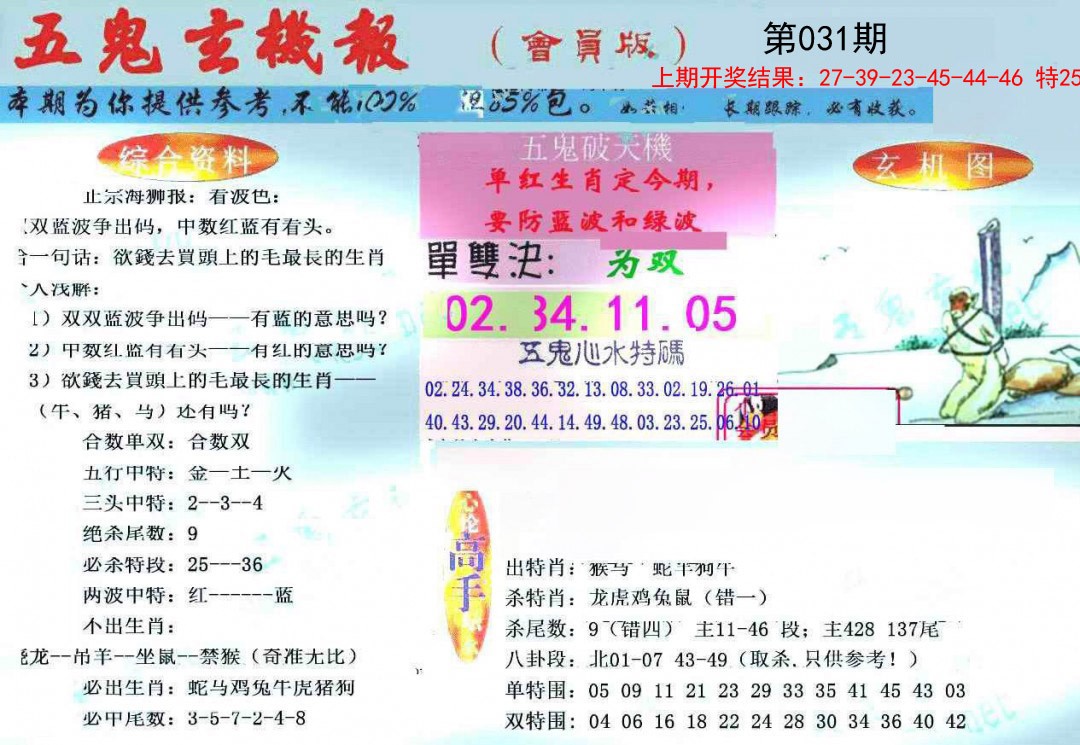 031期新五鬼玄机[图]