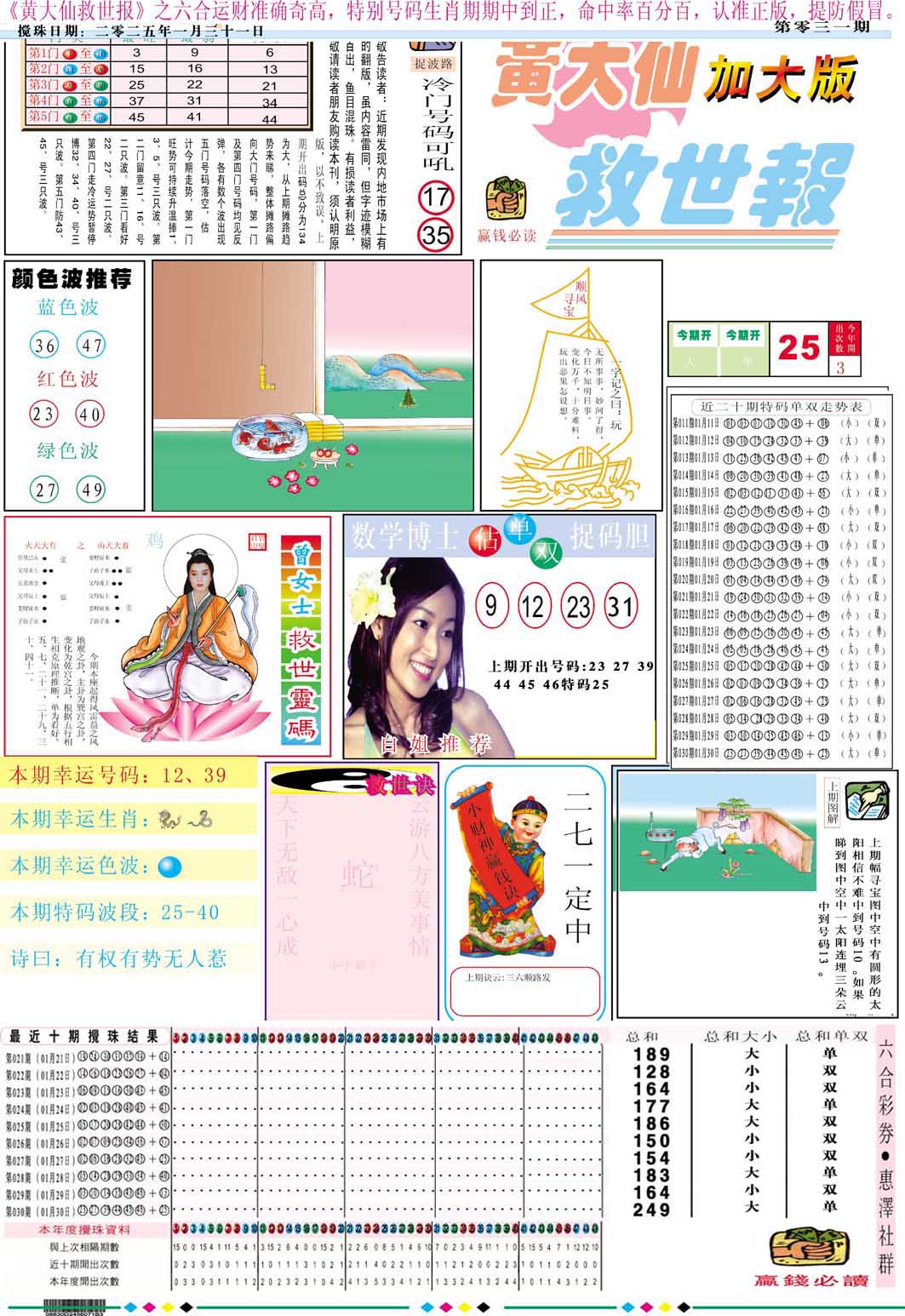 031期黄大仙救世A加大版[图]
