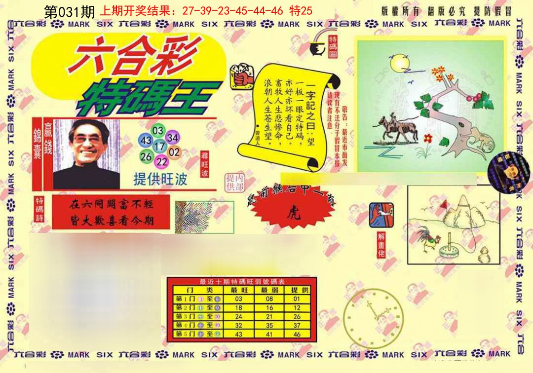 031期心水特码(信封)[图]