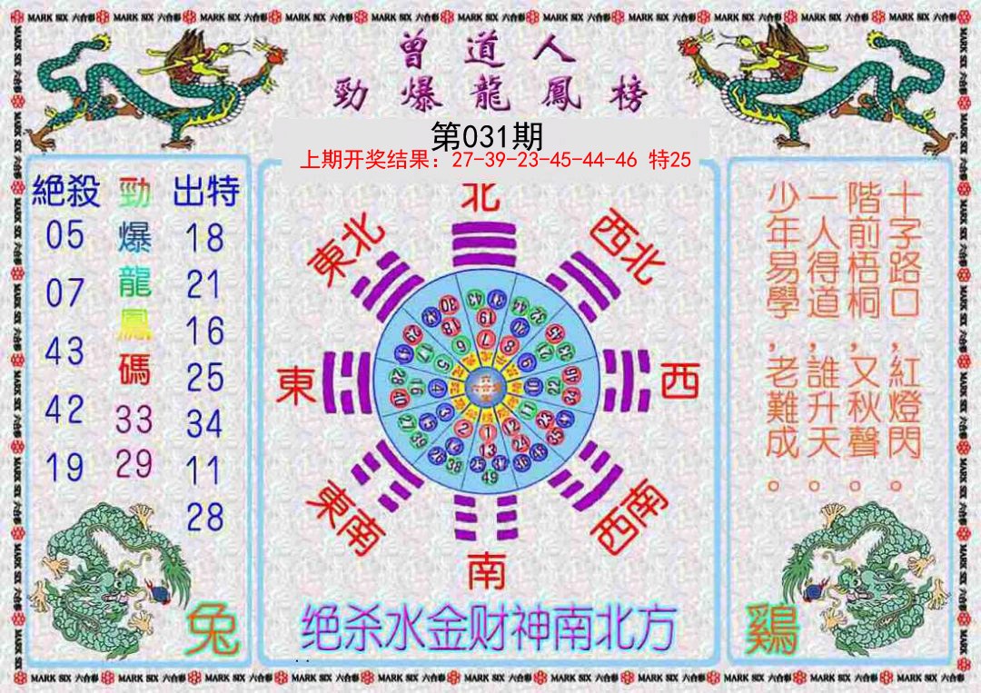 031期曾道人劲爆龙凤榜[图]