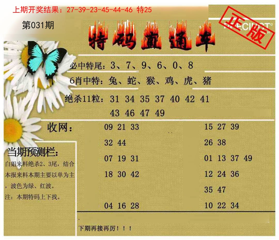 031期特码直通车[图]