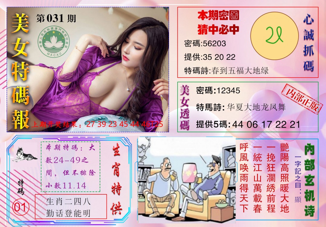 031期美女特码报[图]