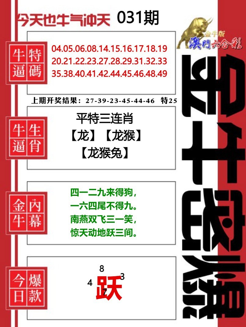 031期金牛密爆[图]