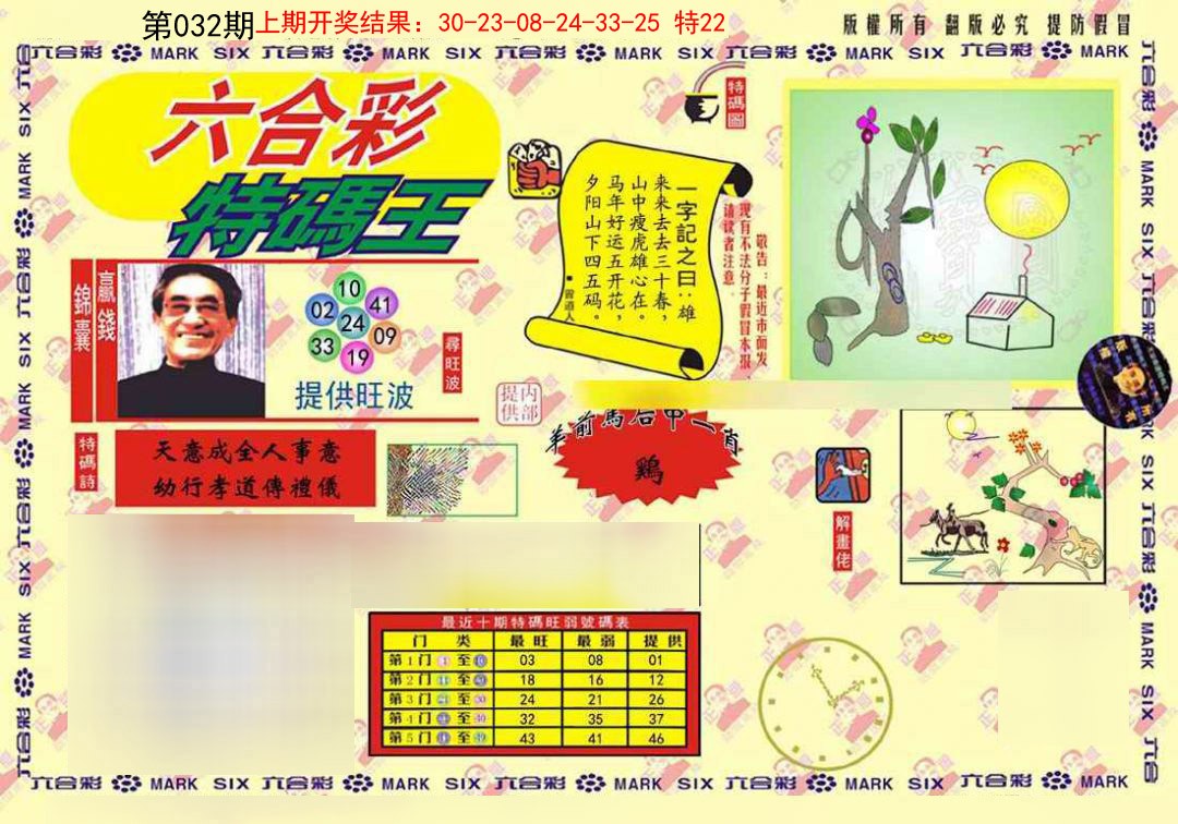 032期心水特码(信封)[图]