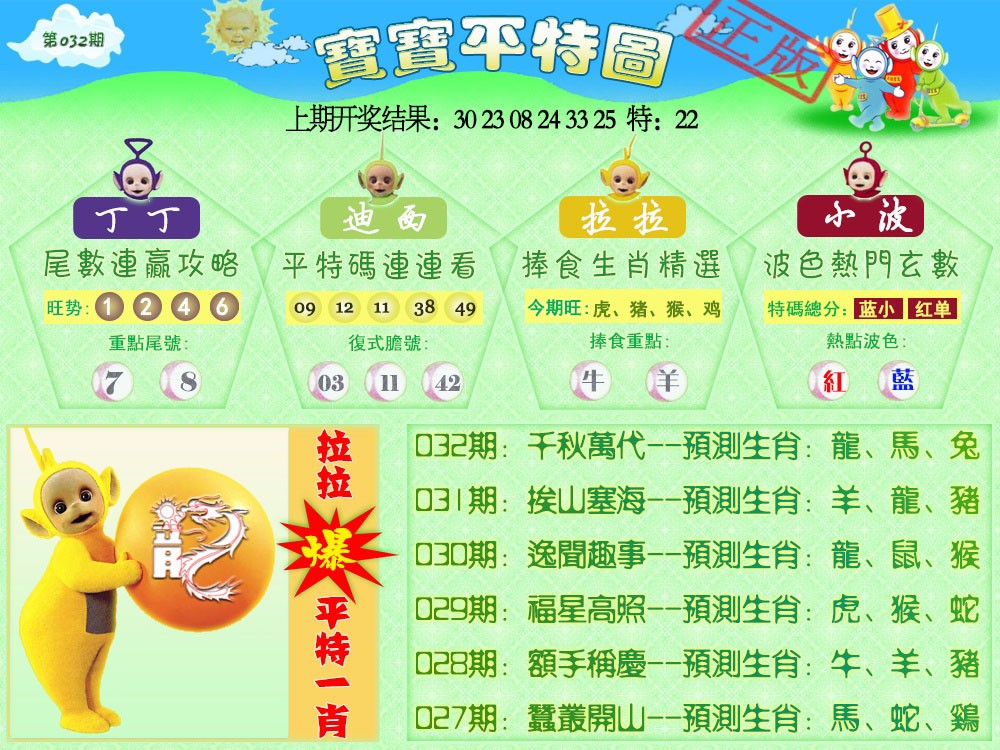 032期天线宝宝平特图[图]