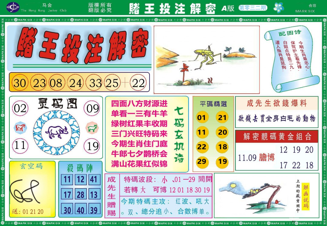 032期赌王投注解密[图]