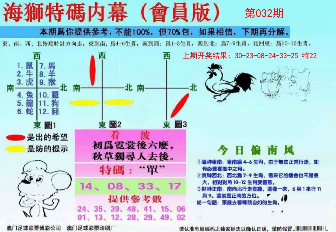 032期海狮特码会员报[图]