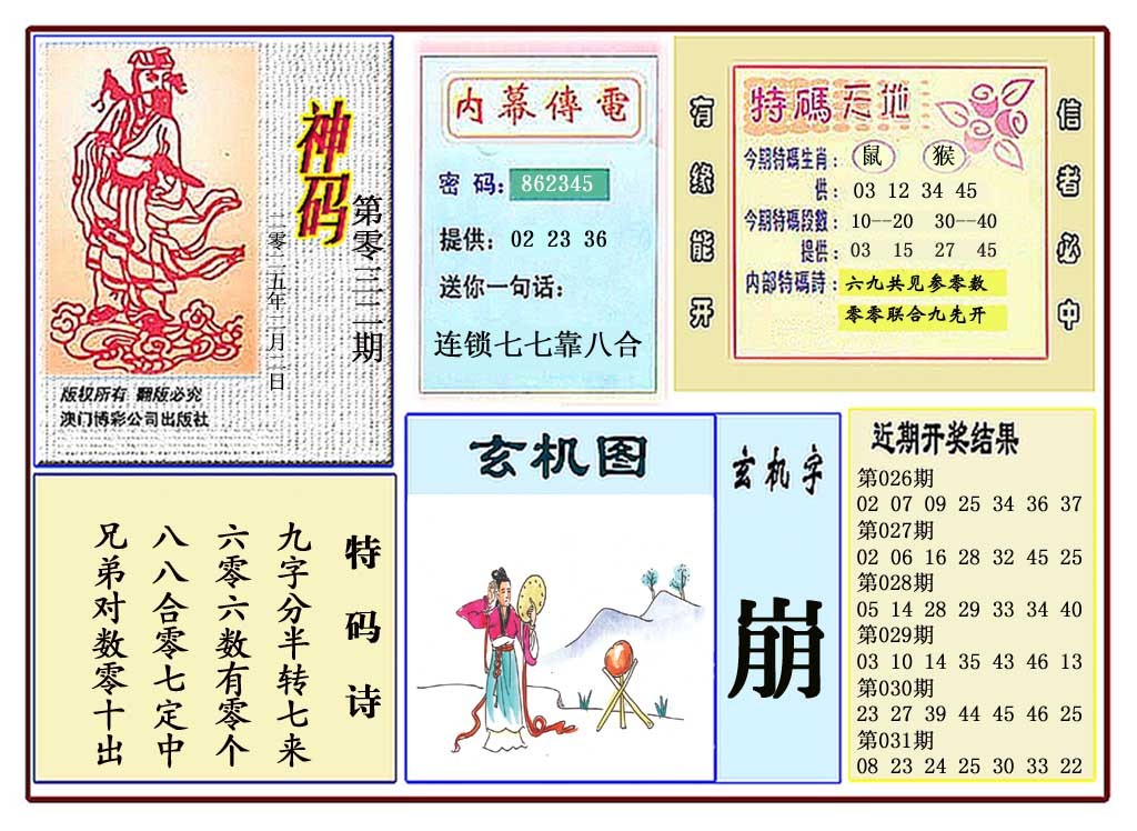 032期黄大仙神码[图]